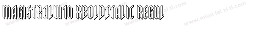 MagistralW10 XBoldItalic Regular字体转换